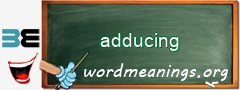 WordMeaning blackboard for adducing